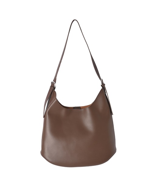 STYLE DELI（スタイルデリ）の「【DELI by】アーキテクトフォルムリアルレザーバケットバッグ（ショルダーバッグ・レディース・ブラウン/ブラック/ライトブラウン・FREE）」の12枚目の写真