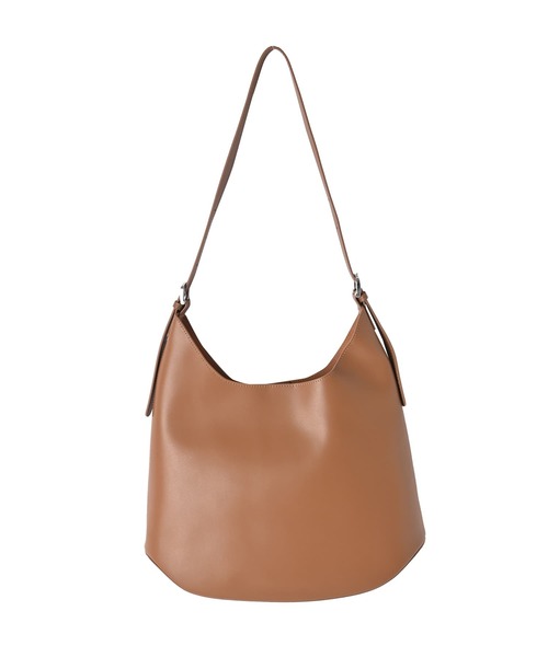 STYLE DELI（スタイルデリ）の「【DELI by】アーキテクトフォルムリアルレザーバケットバッグ（ショルダーバッグ・レディース・ブラウン/ブラック/ライトブラウン・FREE）」の14枚目の写真