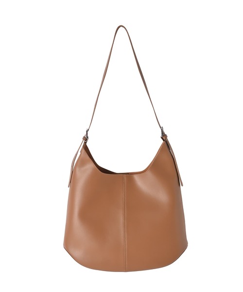 STYLE DELI（スタイルデリ）の「【DELI by】アーキテクトフォルムリアルレザーバケットバッグ（ショルダーバッグ・レディース・ブラウン/ブラック/ライトブラウン・FREE）」の15枚目の写真