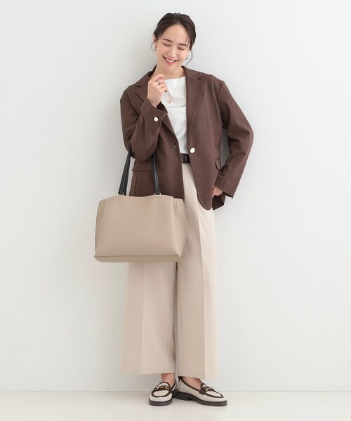 SHOO・LA・RUE(シューラルー)の「【軽量】ふわっと軽いトートバッグ【A4】(トートバッグ・レディース・グレー/ブラック/ベージュ系4・00)」の18枚目の写真