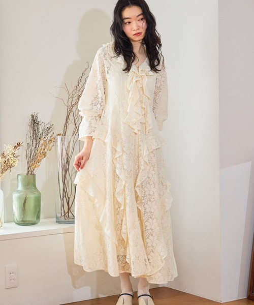 セール】ラッフルレースワンピース 660044（ワンピース）｜mysty woman