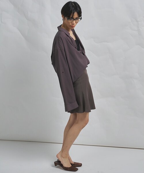 Whim Gazette（ウィムガゼット）の「【GEMINI】製品染めシャツ（シャツ/ブラウス・レディース・ピンク/ブラウン・FREE）」の22枚目の写真