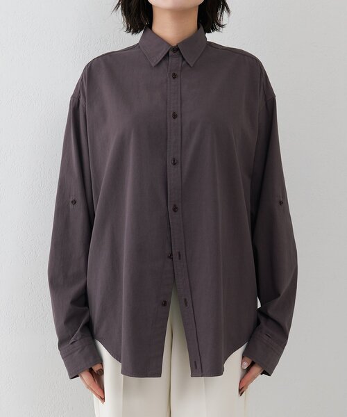 Whim Gazette（ウィムガゼット）の「【GEMINI】製品染めシャツ（シャツ/ブラウス・レディース・ピンク/ブラウン・FREE）」の6枚目の写真