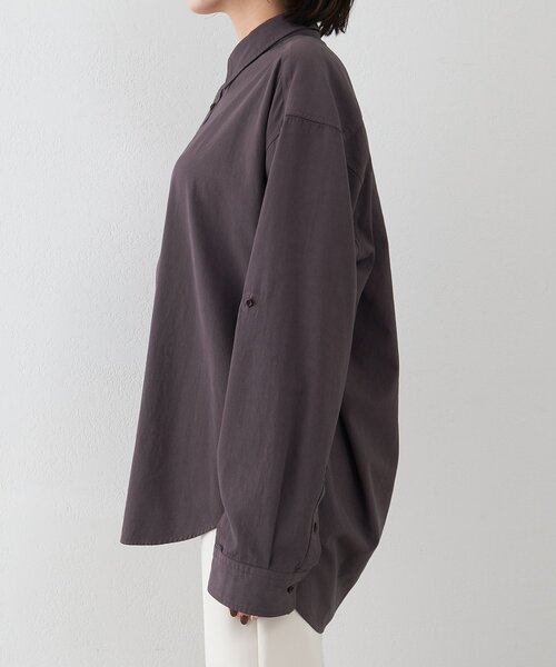 Whim Gazette（ウィムガゼット）の「【GEMINI】製品染めシャツ（シャツ/ブラウス・レディース・ピンク/ブラウン・FREE）」の5枚目の写真