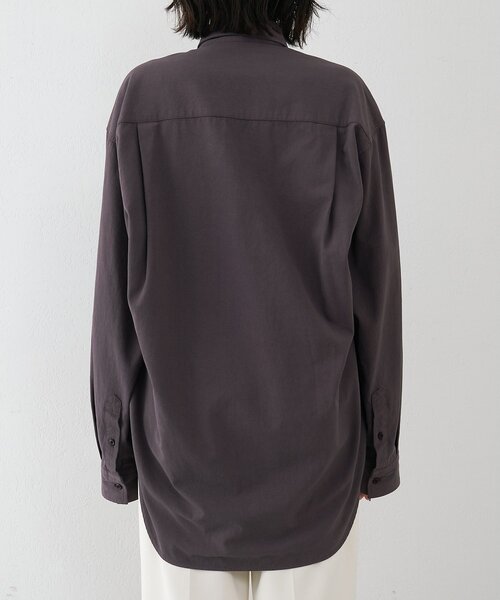 Whim Gazette（ウィムガゼット）の「【GEMINI】製品染めシャツ（シャツ/ブラウス・レディース・ピンク/ブラウン・FREE）」の4枚目の写真