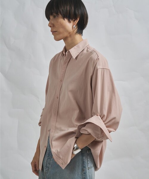 Whim Gazette（ウィムガゼット）の「【GEMINI】製品染めシャツ（シャツ/ブラウス・レディース・ピンク/ブラウン・FREE）」の19枚目の写真