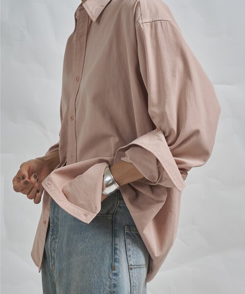 Whim Gazette（ウィムガゼット）の「【GEMINI】製品染めシャツ（シャツ/ブラウス・レディース・ピンク/ブラウン・FREE）」の15枚目の写真