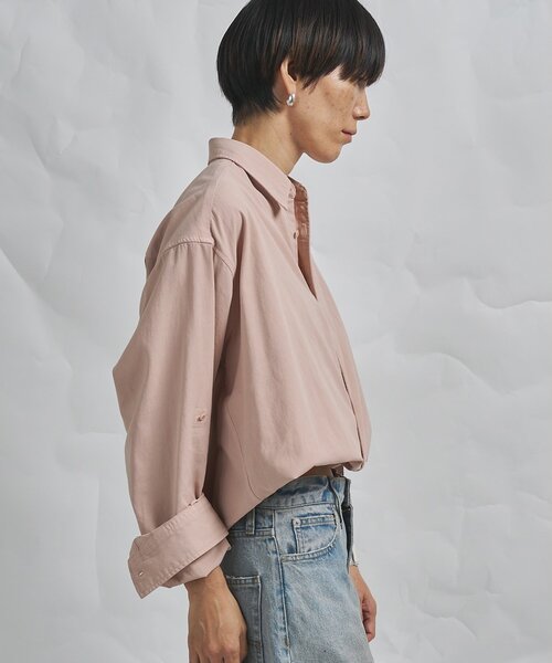 Whim Gazette（ウィムガゼット）の「【GEMINI】製品染めシャツ（シャツ/ブラウス・レディース・ピンク/ブラウン・FREE）」の9枚目の写真