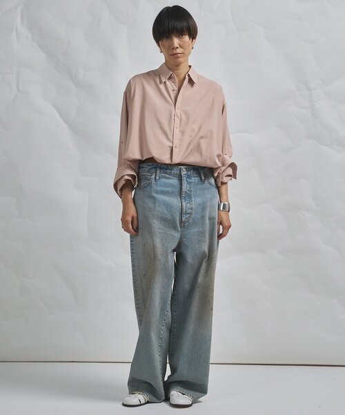 Whim Gazette（ウィムガゼット）の「【GEMINI】製品染めシャツ（シャツ/ブラウス・レディース・ピンク/ブラウン・FREE）」の7枚目の写真