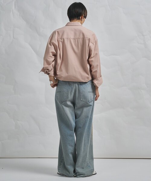 Whim Gazette（ウィムガゼット）の「【GEMINI】製品染めシャツ（シャツ/ブラウス・レディース・ピンク/ブラウン・FREE）」の11枚目の写真