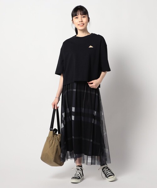Grand PARK（グランドパーク）の「チュールチェックスカート（スカート・レディース・グレー/ブルー/オフホワイト/ブラック・FREE）」の9枚目の写真