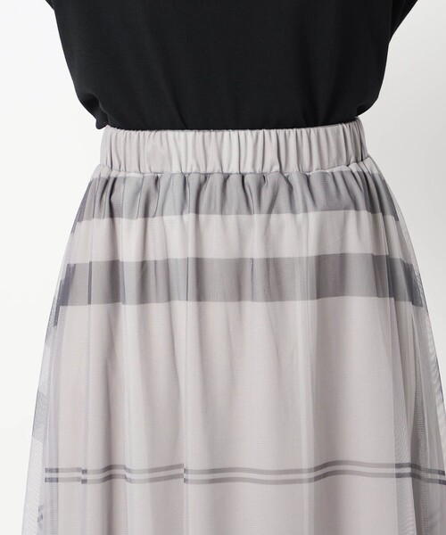 Grand PARK（グランドパーク）の「チュールチェックスカート（スカート・レディース・グレー/ブルー/オフホワイト/ブラック・FREE）」の13枚目の写真