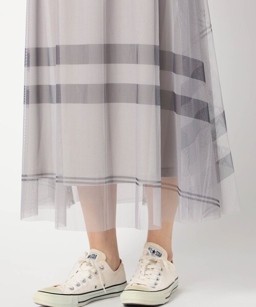 Grand PARK（グランドパーク）の「チュールチェックスカート（スカート・レディース・グレー/ブルー/オフホワイト/ブラック・FREE）」の15枚目の写真