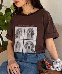 CIAOPANIC TYPY（チャオパニックティピー）の「犬アソートフォトプリント半袖Tee（Tシャツ/カットソー）」