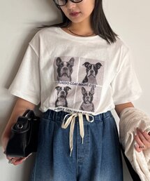 CIAOPANIC TYPY（チャオパニックティピー）の「犬アソートフォトプリント半袖Tee（Tシャツ/カットソー）」