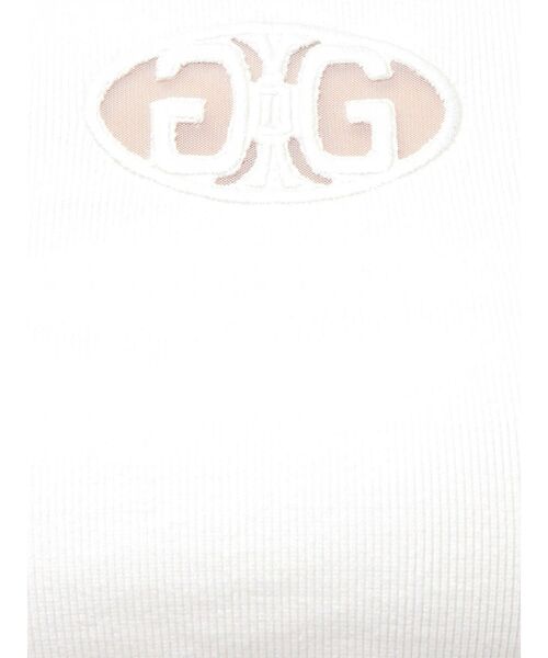 GYDA(ジェイダ)の「2WAY Symmetry GYDAクロスショートトップス(Tシャツ/カットソー・レディース・ブラック/オフホワイト・FREE)」の12枚目の写真