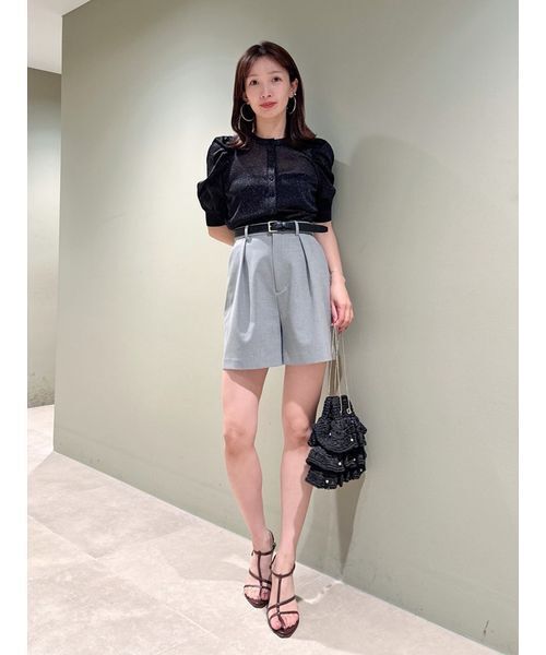 SNIDEL(スナイデル)の「シンプルショートパンツ(その他パンツ・レディース・グレー/ブラック/アイボリー・1/0)」の10枚目の写真