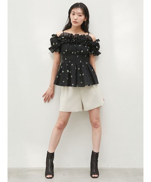 SNIDEL（スナイデル）の「シンプルショートパンツ（その他パンツ・レディース・グレー/ブラック/アイボリー・1/0）」の22枚目の写真