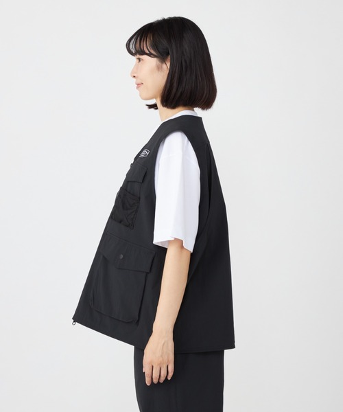 ナゴンスタンス　pocket vest ベスト　ブラック nagonstans(ナゴンスタンス) zip vest - COLDBECK ONLINE（コール