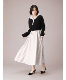 fifth（フィフス）の「【U150サイズあり】衿付きドッキングワンピース（ワンピース）」