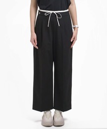 LACOSTE | レイヤードウエストタックワイドスラックスパンツ(その他パンツ)