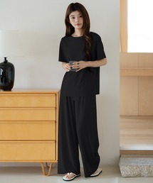 by LEGNA（バイレグナ）の「さらてろ半袖ルームウェア ロングパンツ（ルームウェア/パジャマ）」