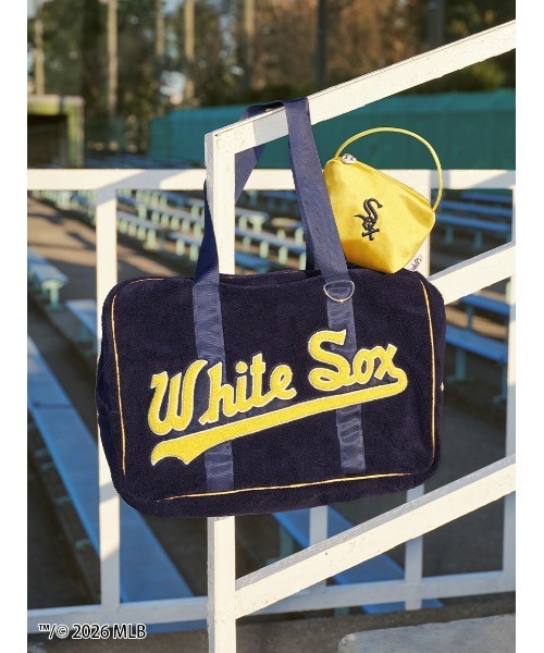 SNIDEL HOME(スナイデルホーム)の「【MLB】パイルバッグ(ハンドバッグ・レディース・ピンク/イエロー/ネイビー・F)」の2枚目の写真