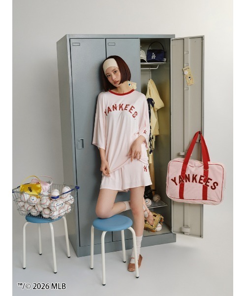 SNIDEL HOME(スナイデルホーム)の「【MLB】パイルバッグ(ハンドバッグ・レディース・ピンク/イエロー/ネイビー・F)」の10枚目の写真
