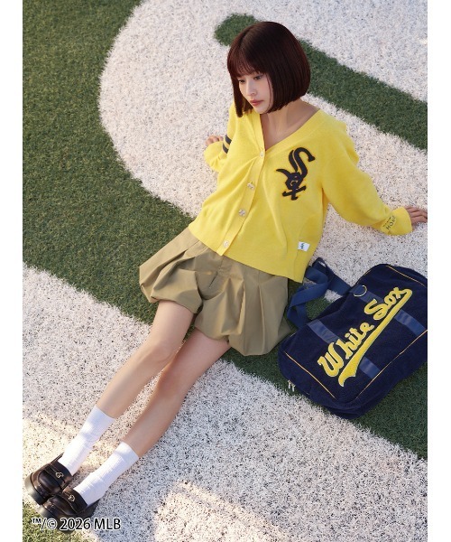 SNIDEL HOME(スナイデルホーム)の「【MLB】パイルバッグ(ハンドバッグ・レディース・ピンク/イエロー/ネイビー・F)」の8枚目の写真