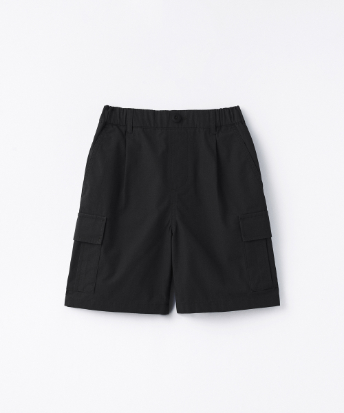 MUSINSA STANDARD KIDS（ムシンサスタンダードキッズ）の「リップストップバンディングカーゴショーツ[ブラック]（その他パンツ・レディース・その他・100/110/120/130/140/150/160）」の2枚目の写真