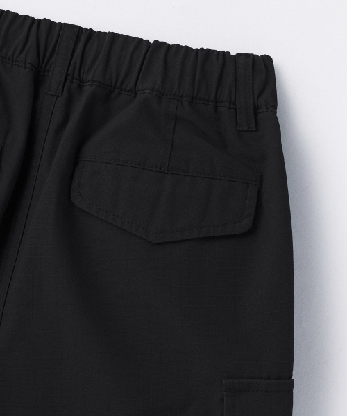 MUSINSA STANDARD KIDS（ムシンサスタンダードキッズ）の「リップストップバンディングカーゴショーツ[ブラック]（その他パンツ・レディース・その他・100/110/120/130/140/150/160）」の6枚目の写真
