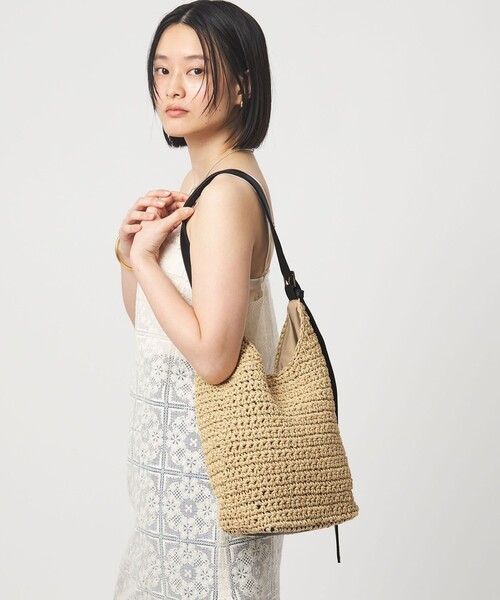 green label relaxing（グリーンレーベルリラクシング）の「ペーパーコード ショルダーバッグ（ショルダーバッグ・レディース・ベージュ/ダークブラウン/ナチュラル・FREE）」の8枚目の写真