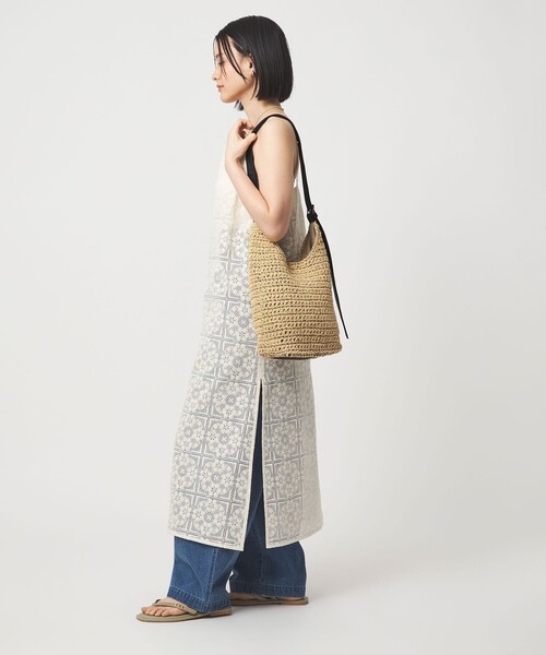 green label relaxing（グリーンレーベルリラクシング）の「ペーパーコード ショルダーバッグ（ショルダーバッグ・レディース・ベージュ/ダークブラウン/ナチュラル・FREE）」の9枚目の写真