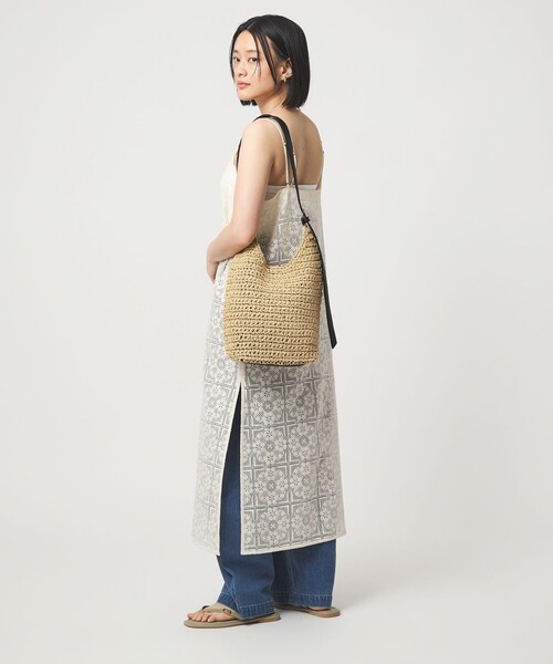 green label relaxing（グリーンレーベルリラクシング）の「ペーパーコード ショルダーバッグ（ショルダーバッグ・レディース・ベージュ/ダークブラウン/ナチュラル・FREE）」の10枚目の写真