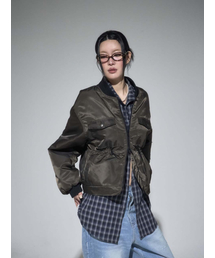 BIBORA（ビボラ）の「ヘビーナイロンボンバージャケット(kh)（MA-1）」