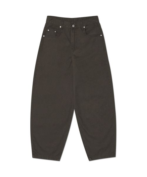 NOMANUAL(NOMANUAL)の「WAVE CURVED COTTON PANTS - CHARCOAL(その他パンツ・レディース・その他・SMALL/MEDIUM/LARGE/X-LARGE)」の1枚目の写真