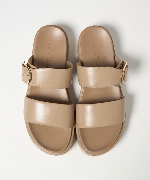 green label relaxing（グリーンレーベルリラクシング）の「ダブルベルト プラット サンダル（サンダル・レディース・ダークブラウン/ベージュ/ブラック・XL/L/M/S）」の3枚目の写真