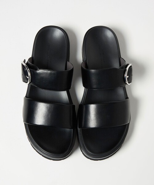 green label relaxing（グリーンレーベルリラクシング）の「ダブルベルト プラット サンダル（サンダル・レディース・ダークブラウン/ベージュ/ブラック・XL/L/M/S）」の2枚目の写真