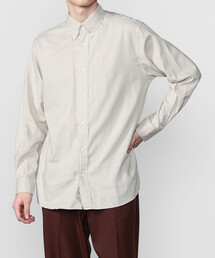 GYMPHLEX | Gymphlex | リネンポリエステル 長袖ボタンダウンシャツ MEN(シャツ/ブラウス)