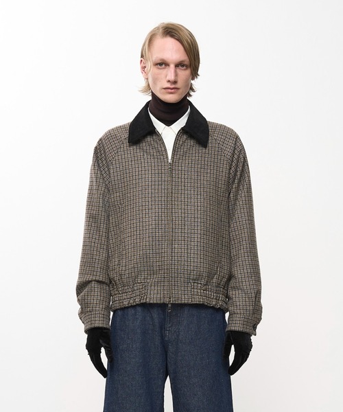Juha（ユハ）の「CHECK RAGLAN BOMBER JACKET（ブルゾン・メンズ・ベージュ/ブラウン・4/3）」の2枚目の写真