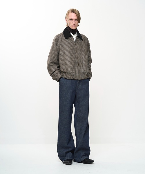 Juha（ユハ）の「CHECK RAGLAN BOMBER JACKET（ブルゾン・メンズ・ベージュ/ブラウン・4/3）」の4枚目の写真