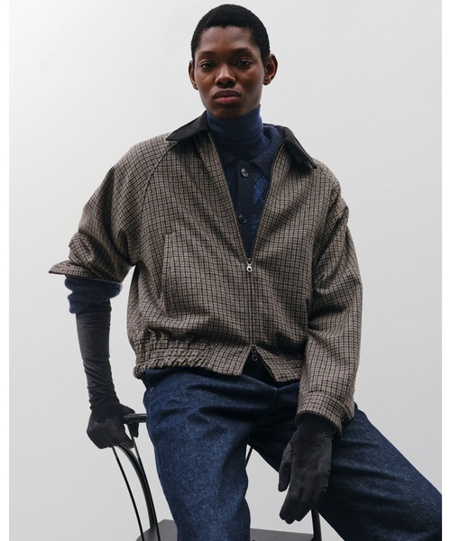 Juha（ユハ）の「CHECK RAGLAN BOMBER JACKET（ブルゾン・メンズ・ベージュ/ブラウン・4/3）」の10枚目の写真