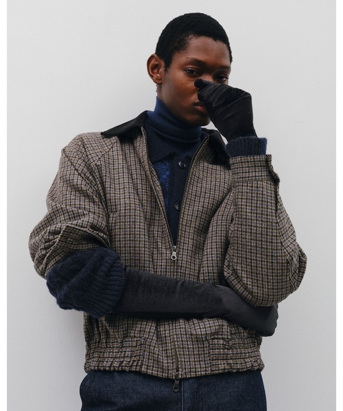 Juha（ユハ）の「CHECK RAGLAN BOMBER JACKET（ブルゾン・メンズ・ベージュ/ブラウン・4/3）」の12枚目の写真