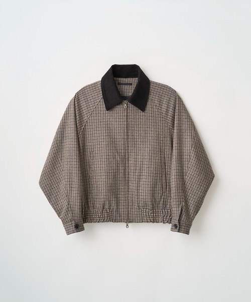 Juha（ユハ）の「CHECK RAGLAN BOMBER JACKET（ブルゾン・メンズ・ベージュ/ブラウン・4/3）」の13枚目の写真