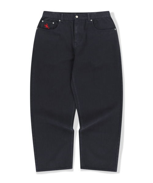 WKNDRS(ウィーキャンドース)の「SCORPION BAGGY DENIM PANTS (NAVY)(デニムパンツ・レディース・その他・SMALL/MEDIUM/LARGE/X-LARGE)」の1枚目の写真
