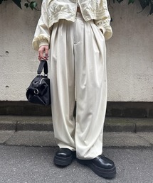 Ameri（アメリ）の「MULTI TUCK NARROW BELT PANTS（スラックス）」