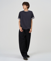 ツートンレイヤードTシャツ(ネイビー)