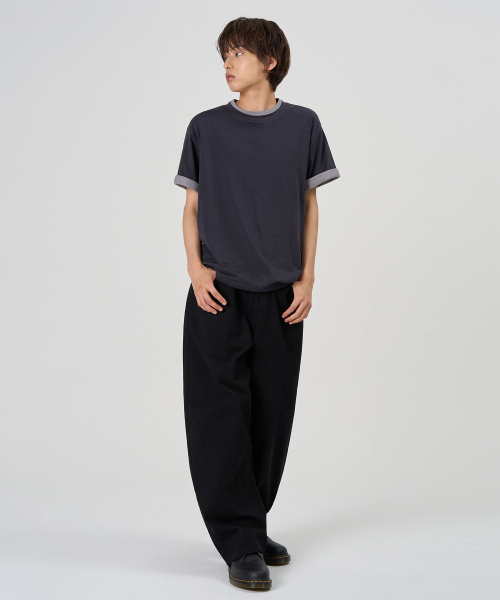 TOFFEE(トフィー)の「ツートンレイヤードTシャツ(ネイビー)(Tシャツ/カットソー・メンズ・その他・SMALL/MEDIUM/LARGE/X-LARGE)」の1枚目の写真