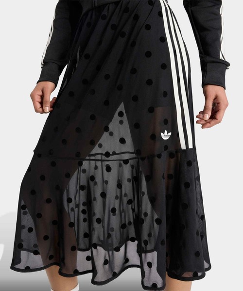 adidas(アディダス)の「シアー 水玉模様スカート / アディダスオリジナルス adidas Originals(スカート・レディース・ホワイト/ブラック・LARGE/SMALL/XX-LARGE/X-LARGE/MEDIUM)」の4枚目の写真