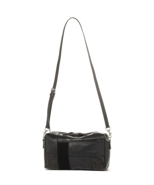 LEPSIM（レプシィム）の「パッチワークバッグ　646417（ショルダーバッグ・レディース・ブラック/ベージュ・ONE SIZE）」の3枚目の写真